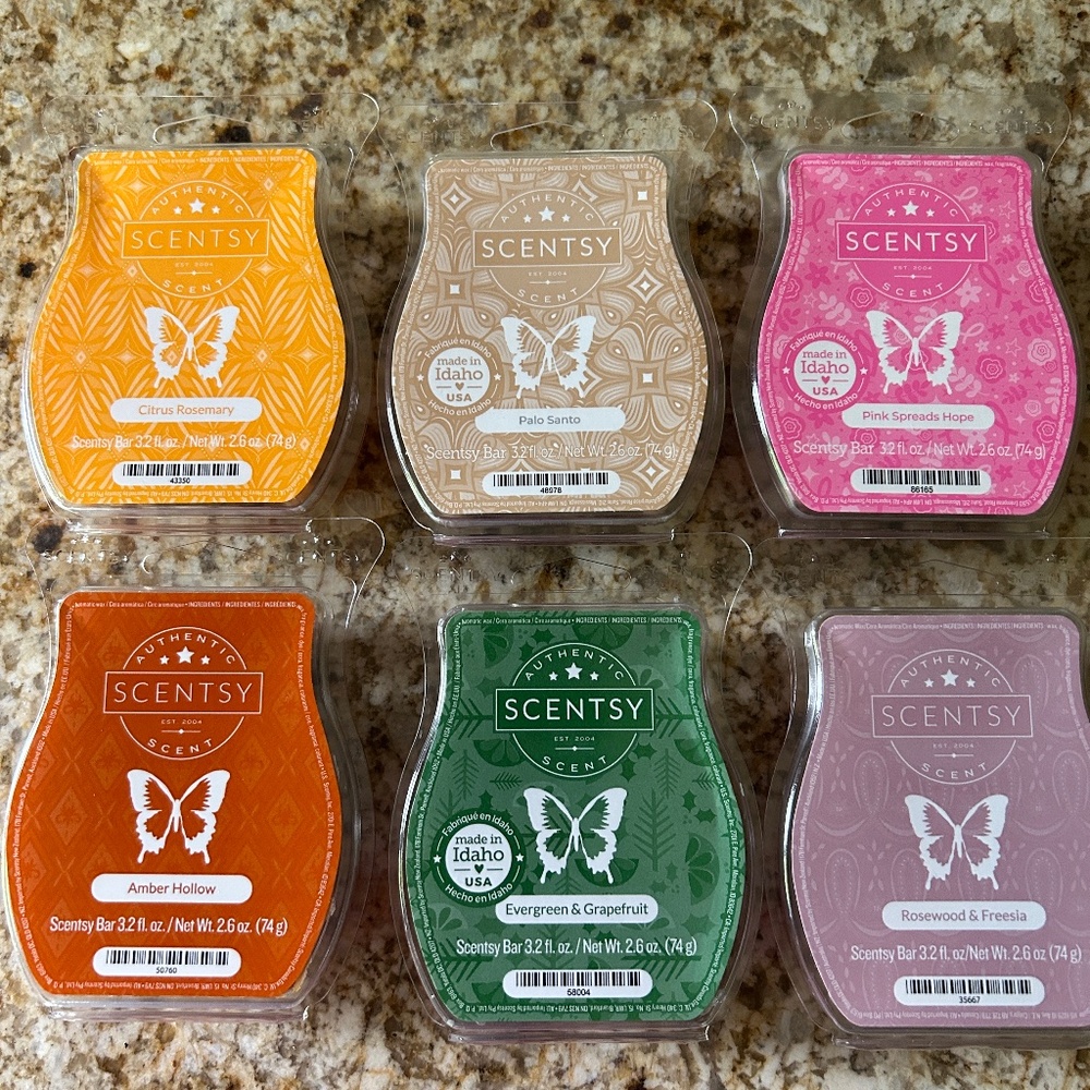 Scentsy Wax Bar Bundle Lot of 6